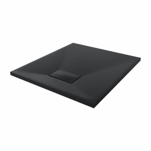 Terra - 800x700mm Slate Effect Rectangle Shower Tray Black