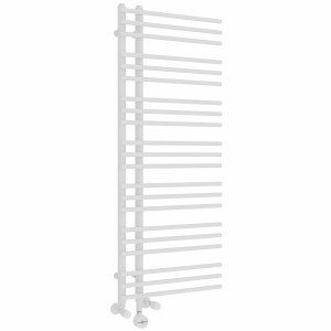 Solberg 1250 x 500mm White Dual Fuel Towel Rail with Touch Control Thermostat - 600W