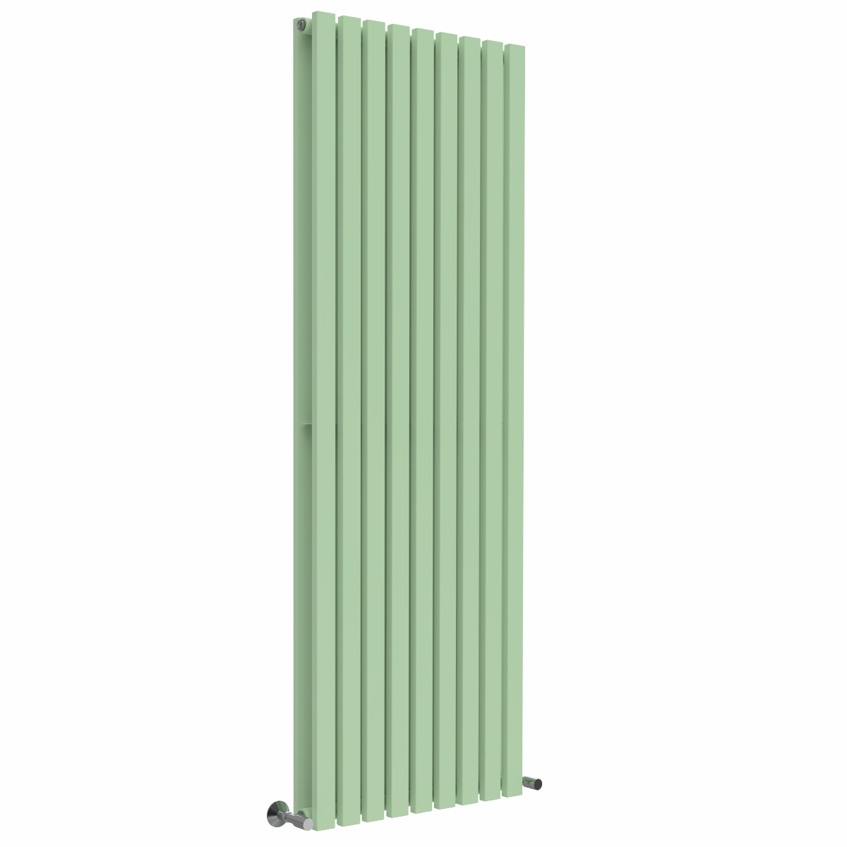 Lulea 1800 x 620mm Pastel Green Double Flat Panel Vertical Designer Radiator