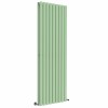 Lulea 1800 x 620mm Pastel Green Double Flat Panel Vertical Designer Radiator