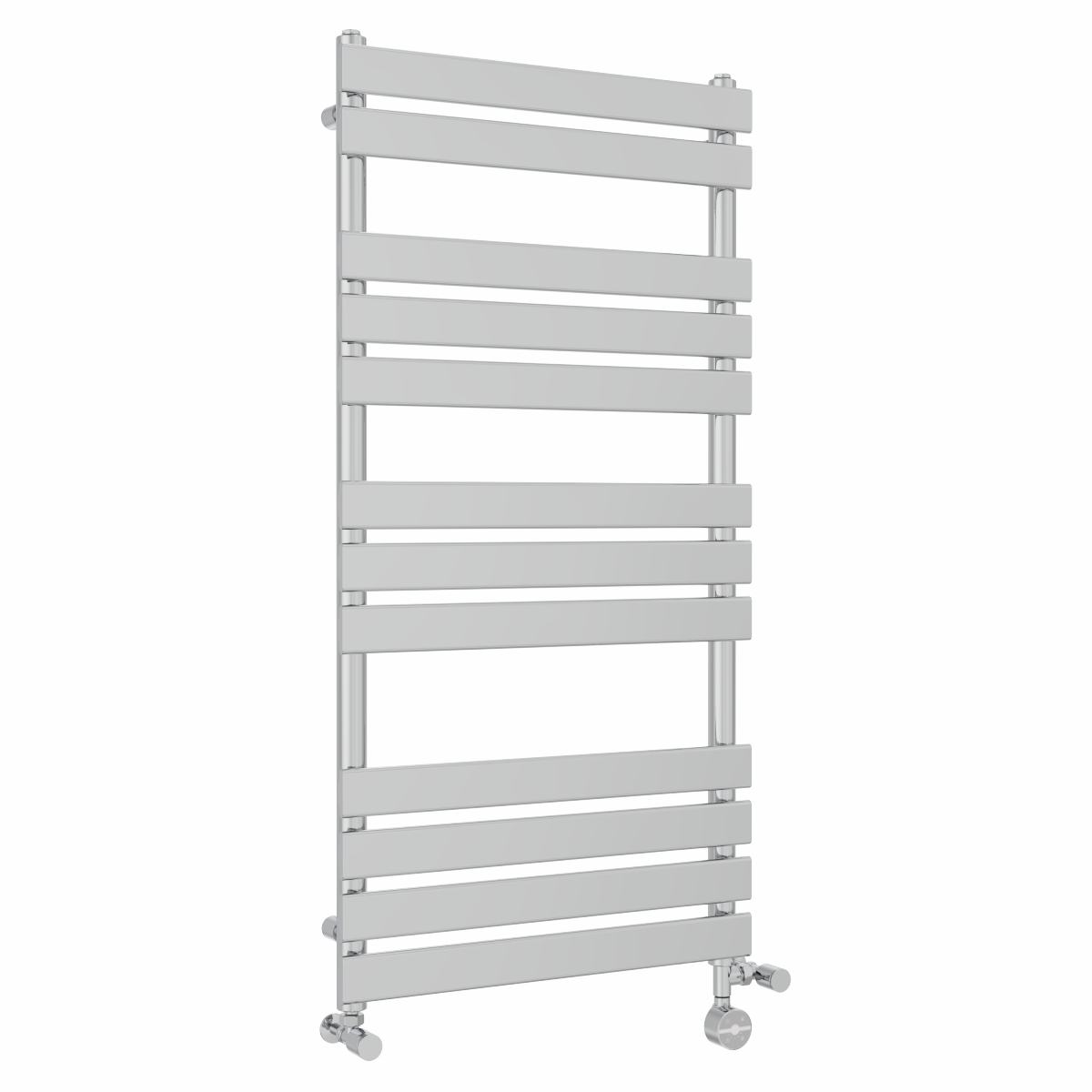 Juva 1200 x 600mm Dual Fuel Chrome Flat Panel Thermostatic Touch Control Electric Heated Towel Rail