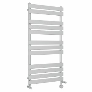 Juva 1200 x 600mm Dual Fuel Chrome Flat Panel Thermostatic Touch Control Electric Heated Towel Rail