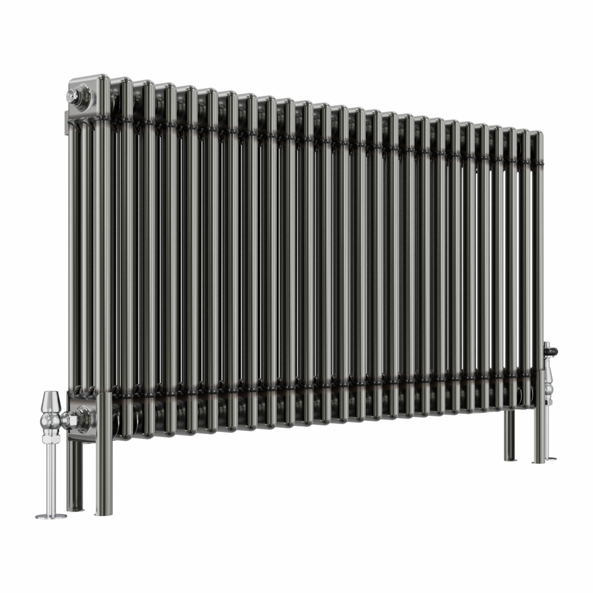 Bern 600 x 1190mm Raw Metal Triple Column Horizontal Traditional Radiator