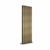 Lulea 1600 x 480mm Black Gold Double Vertical Flat Panel Designer Radiator