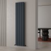 Carisa Chambord Double 1800 x 395mm Anthracite Designer Aluminium Radiator