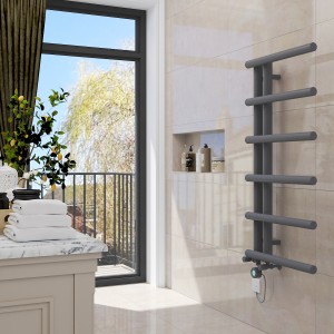 Alesund 988 x 500mm Dual Fuel Anthracite Thermostatic Touch Control Electric Heated Towel Rail