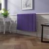 Bern 600 x 830mm Elegant Purple Triple Column Horizontal Traditional Radiator