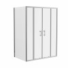 Ennerdale 1400mm Double Sliding Door with 800mm Side Panel - Chrome
