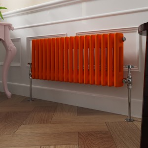 Bern 300 x 830mm Bright Orange Double Horizontal Column Radiator