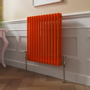 Bern 600 x 605mm Bright Orange Double Horizontal Column Radiator