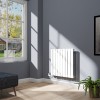 Karlstad 600 x 614mm White Flat Panel Horizontal Wifi Electric Radiator - 600W