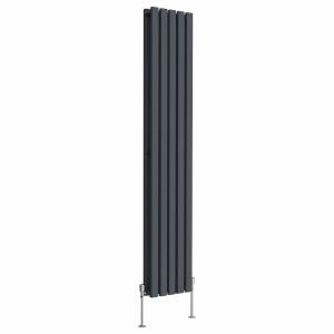 Lulea 1800 x 340mm Anthracite Double Vertical Flat Panel Radiator