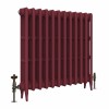 Classic  745 x 778mm  Farrow & Ball Eating Room Red Triple Column Cast Iron Radiator - 12 Sections