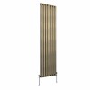 Norden 1800 x 473mm Black Gold Single Oval Column Vertical Designer Radiator