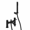 Eden Modern Bath Shower Mixer Tap with Hand Shower Matt Black