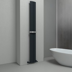 Carisa Play Bath 1800 x 185mm Anthracite Designer Aluminium Radiator