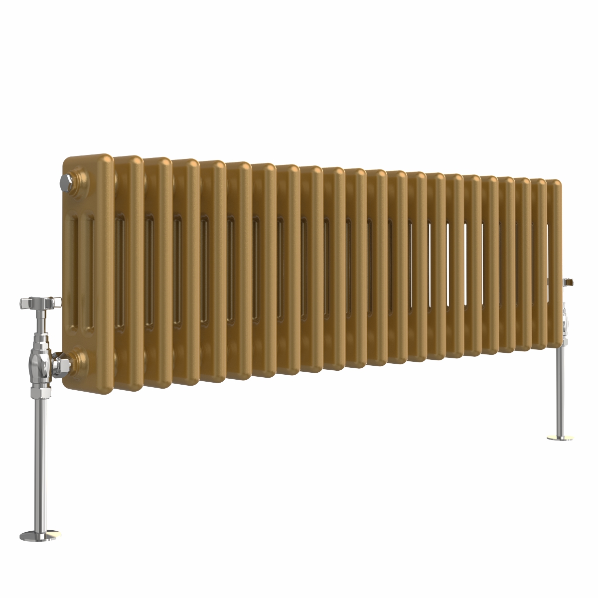 Bern 300 x 1010mm Metallic Gold Triple Horizontal Column Radiator