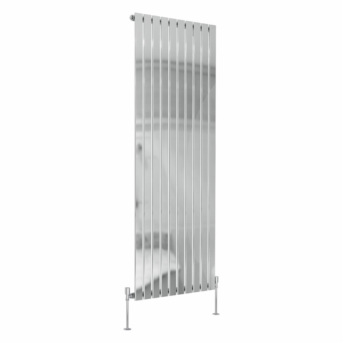 Karlstad Chrome Flat Panel Vertical Designer Radiator - Choice of Size