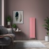 Karlstad 1600 x 410mm Rose Pink Single Vertical Flat Panel Designer Radiator