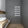 Carisa Soleil 1015 x 480mm White Designer Aluminium Towel Rail