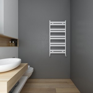 Carisa Soleil 1015 x 480mm White Designer Aluminium Towel Rail