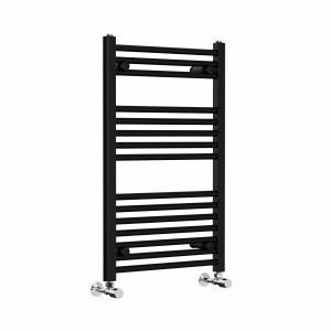 Bergen 800 x 500mm Straight Black Heated Towel Rail
