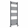 Bergen 1600 x 600mm Dual Fuel Straight Anthracite Thermostatic Electric Heated Towel Rail