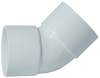 Waste Solvent Weld 40mm 45 Degree Bend White