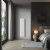 Karlstad 1600 x 410mm White Single Vertical Flat Panel Designer Radiator