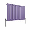 Karlstad 600 x 886mm Elegant Purple Single Flat Panel Horizontal Designer Radiator