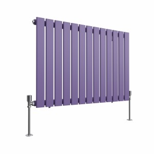 Karlstad 600 x 886mm Elegant Purple Single Horizontal Flat Panel Designer Radiator