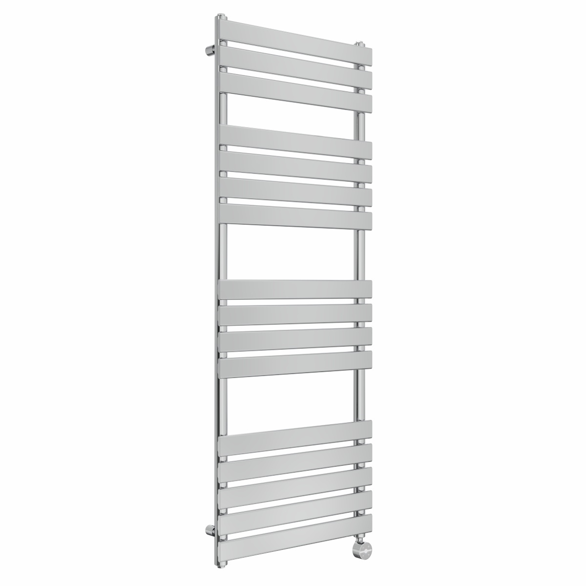 Juva 1600 x 600mm Chrome Flat Panel Thermostatic Touch Control Electric Heated Towel Rail