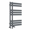 Koli 800 x 450mm Dual Fuel Anthracite Simple Electric Heated Towel Rail