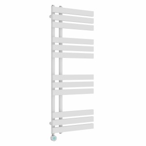 Koli 1200 x 450mm White Thermostatic Touch Control Wifi Electric Heated Towel Rail