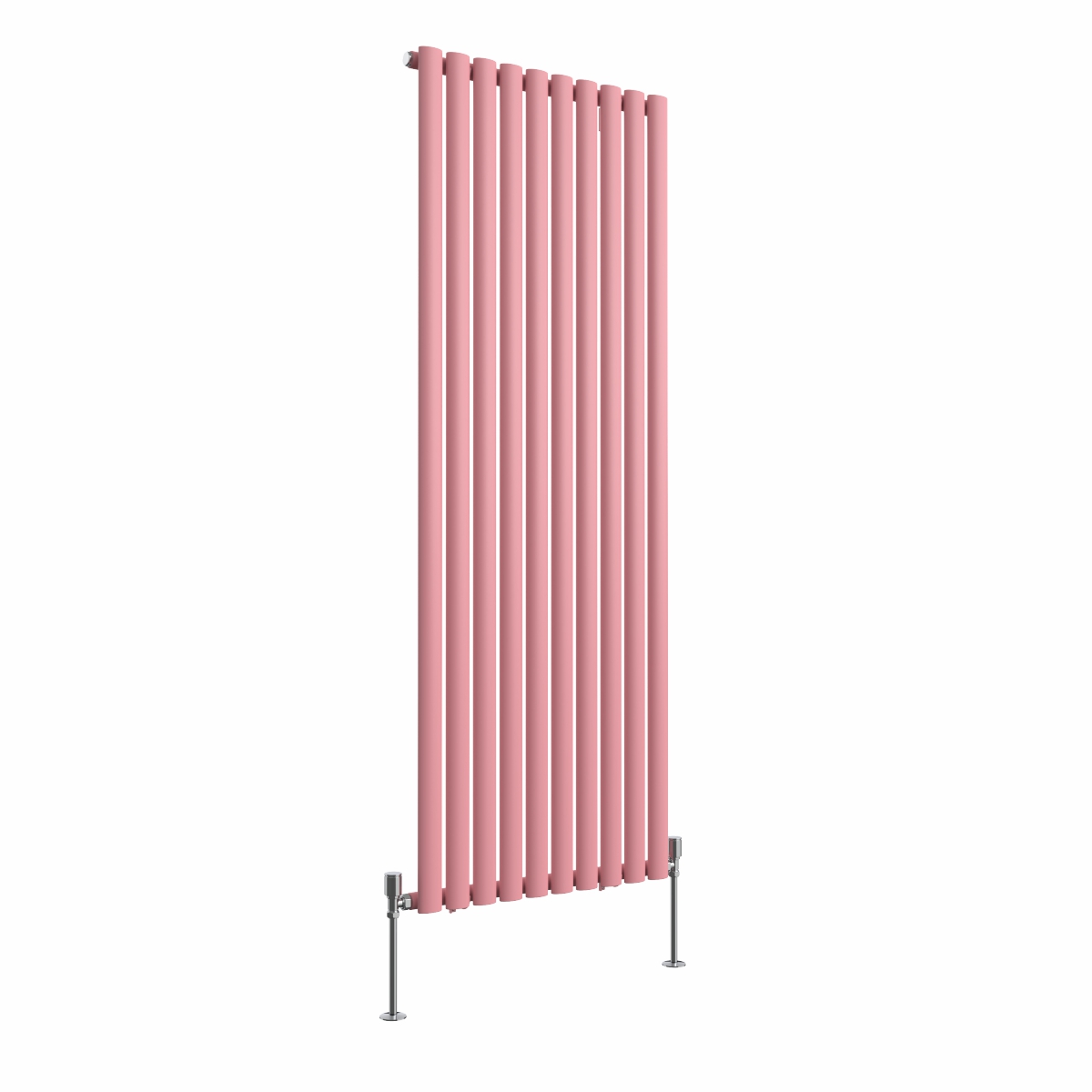Norden 1600 x 591mm Rose Clair Pink Single Vertical Oval Column Designer Radiator