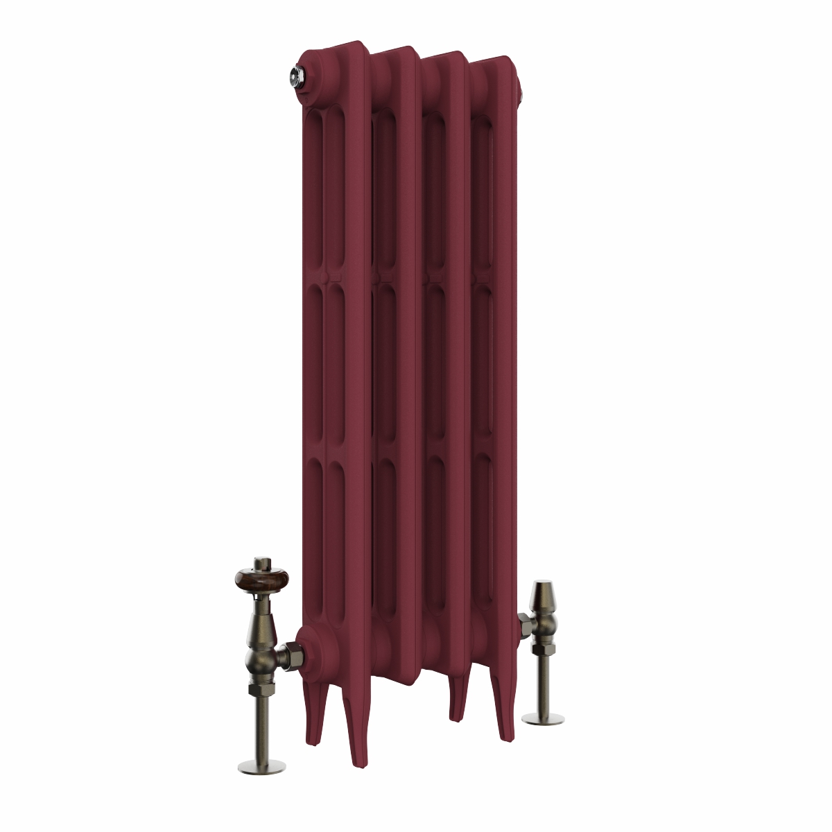 Classic  745 x 282mm  Farrow & Ball Eating Room Red Triple Column Cast Iron Radiator - 4 Sections