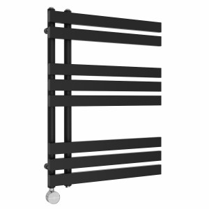 Koli 800 x 600mm Black Thermostatic Touch Control Electric Heated Towel Rail