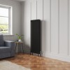 Bern 1500 x 560mm Black Four Column Vertical Traditional Radiator