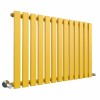 Lulea 600 x 900mm Zinc Yellow Single Horizontal Flat Panel Designer Radiator