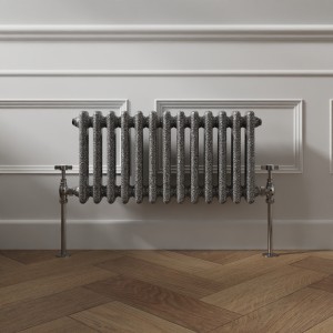Bern Black Silver Horizontal Column Coloured Radiator - Choice of Size