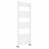 Fjord 1600 x 600mm Curved White Heated Towel Rail