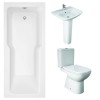 RAK Origin Modern Bathroom Suite and Straight Shower Bath - Choice of Size