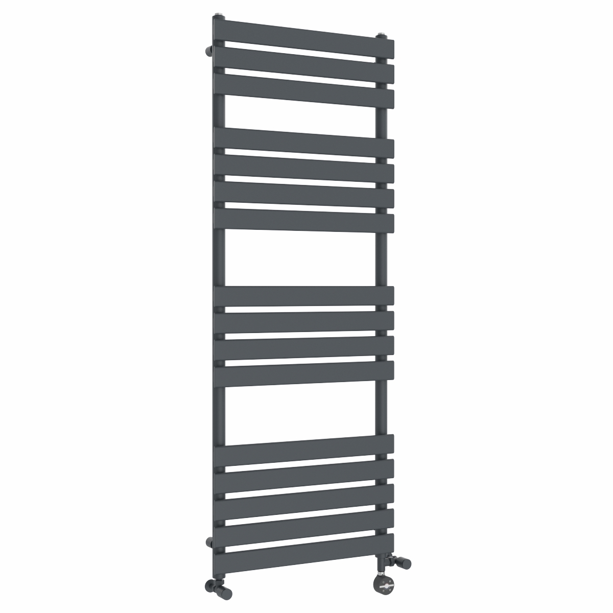 Juva 1600 x 600mm Dual Fuel Sand Grey Flat Panel Thermostatic Touch Control Electric Heated Towel Rail
