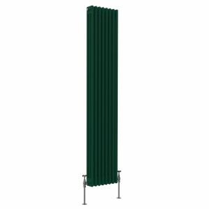 Bern 1800 x 380mm Moss Green Triple Vertical Column Radiator