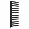 Kongsberg 1200 x 450mm Black Thermostatic Touch Control Wifi Electric Heated Towel Rail