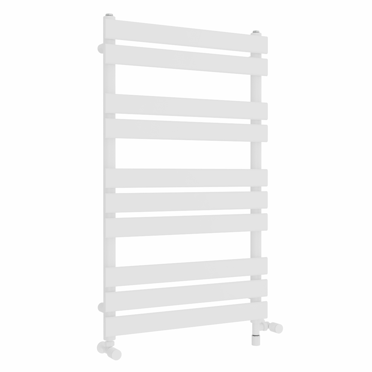 Juva 1000 x 600mm Dual Fuel White Flat Panel Simple Electric Heated Towel Rail