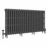 Classic  745 x 1398mm Farrow & Ball Railings Grey Triple Column Cast Iron Radiator - 22 Sections