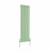 Bern 1500 x 470mm Pastel Green Double Vertical Column Radiator