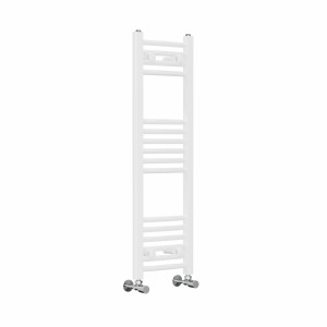 Fjord 1000 x 300mm Curved White Heated Towel Rail