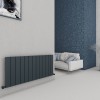 Carisa Chambord 600 x 1295mm Anthracite Designer Aluminium Radiator